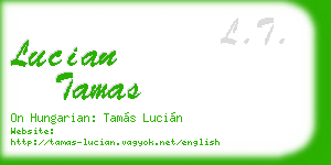 lucian tamas business card