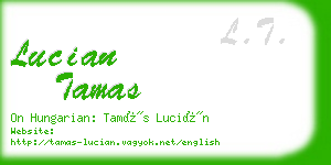 lucian tamas business card